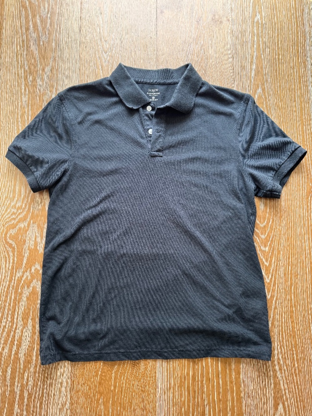 JCREW - Men's Short Sleeve Polo Style Shirt - Black - Size Medium